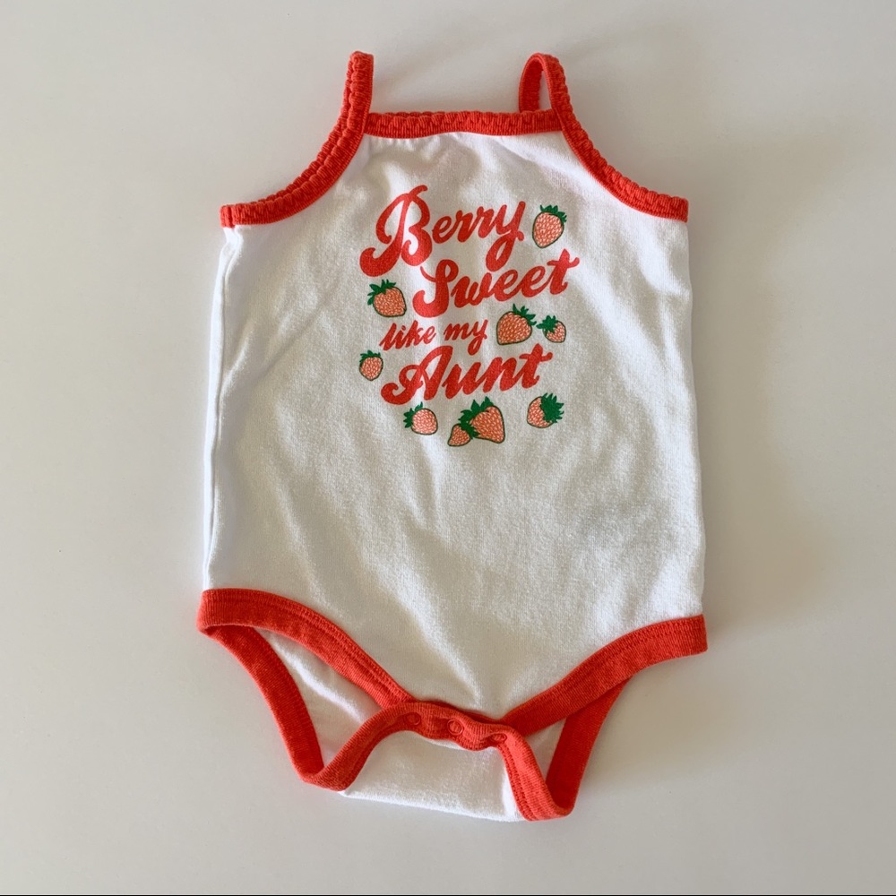Cat & Jack Strawberry Aunt Tank Onesie